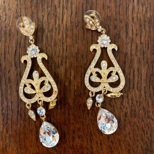 Gold chandelier earrings